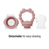 PandaEar 3 Pack Baby Fruit Food Feeder Pacifier - 3 Different Size Silicone Pouch, Silicone Teethers for Babies 3-6-12