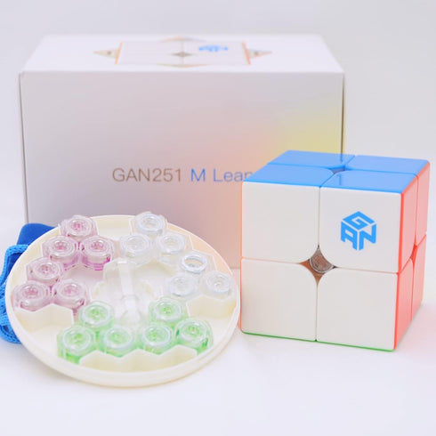 Bukefuno GAN 251 M Leap UV 2x2 Magnetic Cube, Gans Mini Speed Puzzle, Stickerless Magnets