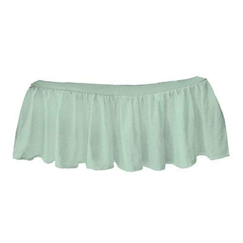 BKB Solid Ruffled Mini Crib Skirt, Mint Green