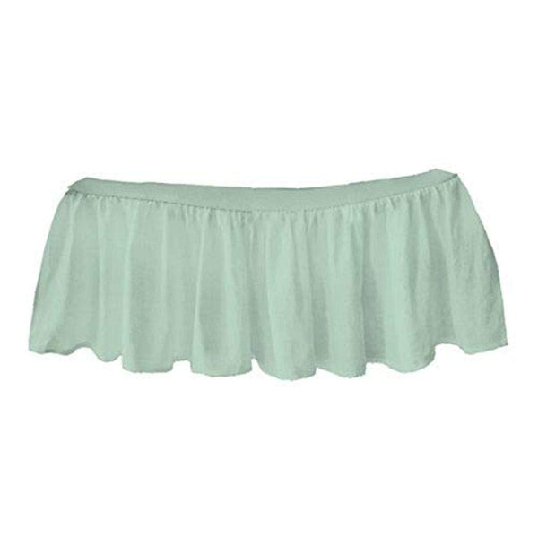 BKB Solid Ruffled Mini Crib Skirt, Mint Green