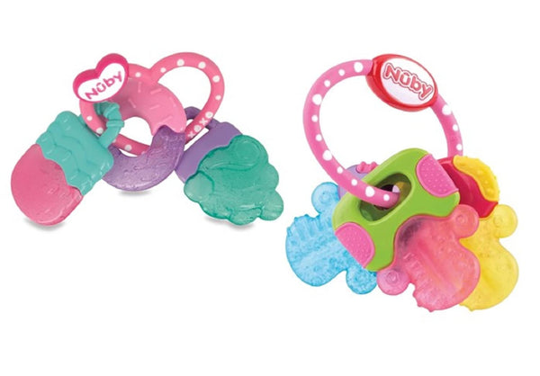 Nuby IcyBite Popsicle, Donut and Ice Cream Teether Keys - 3+ Months