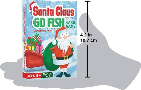 Santa Claus GO FISH Card Game, Christmas Gift for Kids 4-8, Matching, Slap Jack & Old Maid