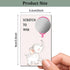 50 Pack Baby Shower Theme Scratch Off Game - Elephant Balloon Scratch Card for Baby Shower Birthday Party Lottery