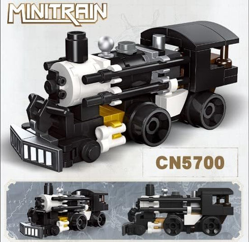 6 1 Set 463 6 Set, Apostrophe Games in Steam Trains Building Block Pcs Variety of Trains, Unique Retro Style Model