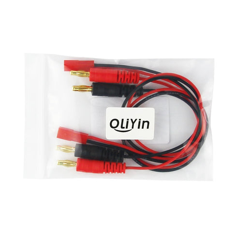 4mm Male Banana Plug Connector Charge Lead to JST, 20awg Soft Silicon Charging Cable Wire 30cm (Pack of 2)