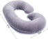 1 MIDDLE ONE Pregnancy Pillow, C Shaped Full Body Pillow for Maternity Support and Pregnant Women Sleeping with Velvet