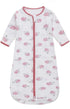Long Sleeve Sleep Sack, 100% Cotton Baby Sleeping Bag, 0-18 Months, Pink Swan