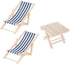 Mini Beach Chair, Wooden Beach Items for Dollhouse Miniatures, Beach Cake Decorations