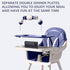 Virplik 4-in-1 Baby High Chair for Babies & Toddlers, High Chair with Detachable PU Cushion, Removable Tray, Adjustable