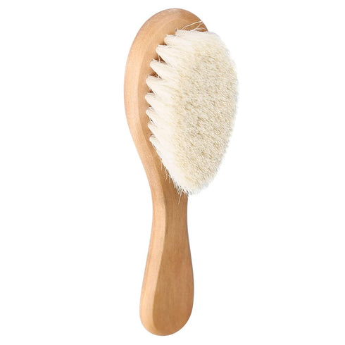 Brush, Baby Hair Brush Head Massage Grooming Comb with Wooden Handle Soft