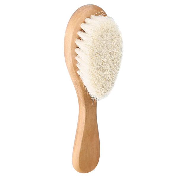 Brush, Baby Hair Brush Head Massage Grooming Comb with Wooden Handle Soft