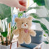 1Pc Brown Bear Pink Heart Keychain, Soft Cotton Key Chain, DIY Keychain, Car Accessories, Plush Decor