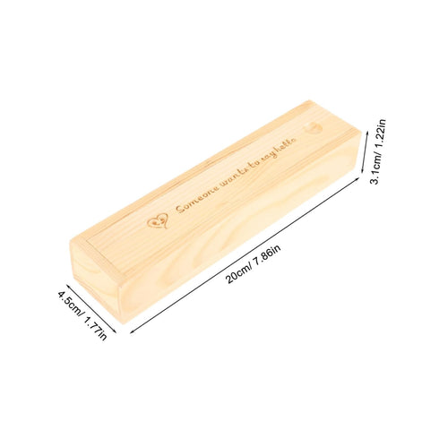 Wooden Pregnancy Test Keepsake Box with Lid Genuine Footprint Design Newborn Announcement Storage Case for Mementos