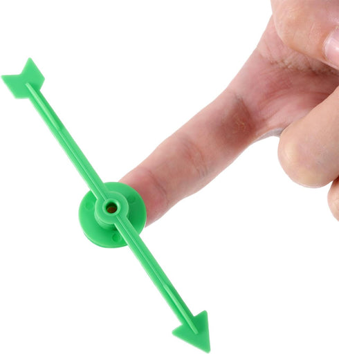 CHENGU 25 Pieces 4 Inch Arrow Spinners in 5 Colors for Classroom Activities, Magic Spinner Plastic Board Game