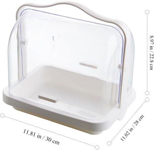 FRCOLOR Dustproof Storage Box with Lid Large Capacity Bottle Organizer and Bread Dessert Preservation Container