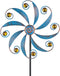 Metal Wind Spinner, Small Outdoor Wind Sculptures & Spinners for Garden Decor, Blue