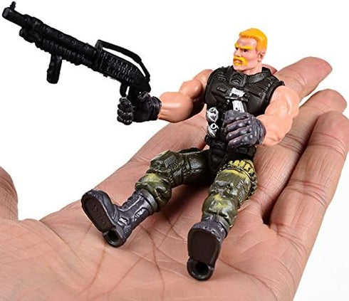PowerTRC US Army Men SWAT Team Soldiers Military Toys Action Figures with Weapons, 12 Pcs Play Set for Kids
