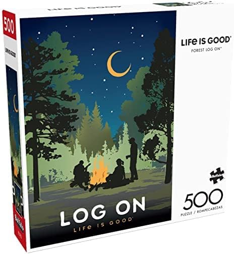 Buffalo Games - Life is Good - Forest Log On - 500 Piece Jigsaw Puzzle for Adults, Perfect for Game Nights
