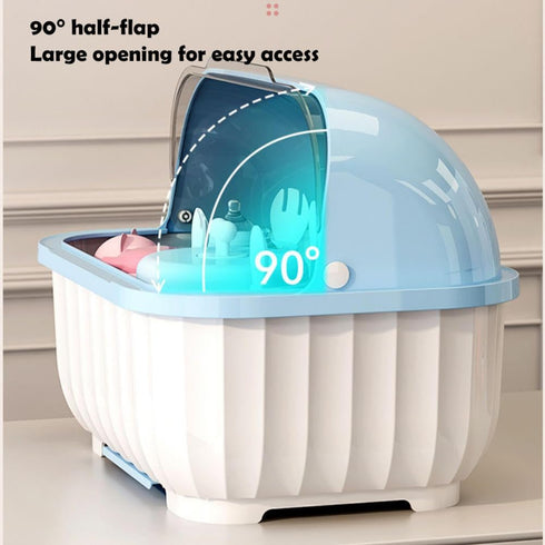 KALWEL Baby Bottle Storage,Baby Bottle Drying Rack,Baby Bottle Dryer,Baby Bottle Drying Rack with Cover,Lid, Drawer