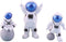 3Pcs Astronaut Figurines Cake Topper, Outer Space Cake Decoration Miniature Action Figure Statues for Kids Party