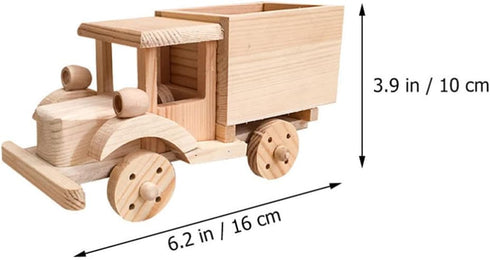 Kisangel Christmas Decorations - 2 Sets Wooden Car Model 3D Unfinished Puzzles Build Car Kit for Home Ornaments
