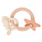 Silicone Teething Ring Toy, Baby Teether with Rattles, BPA Free Sensory Chew Toys for 3-12 Months, Great Gift