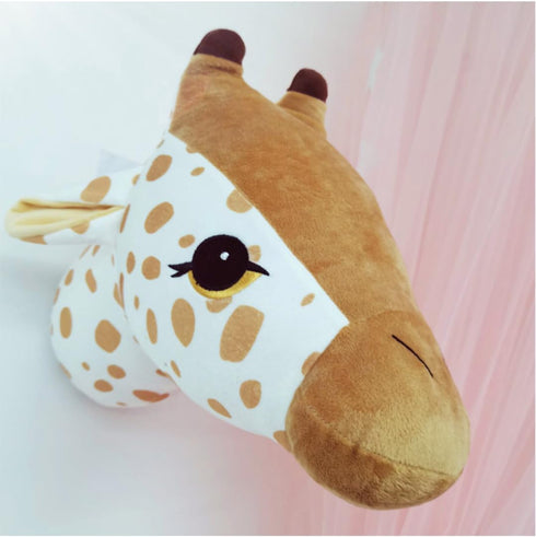 GUANSHAN Handmade Animal Wall Hanging, Velvet Animal Head Wall Decoration, Nursery Wall Decorations Wall Art Hanging