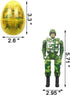 4 Pack Jumbo Soldier Deformation Easter Eggs - Toys Inside for Kids, Boys, Girls Easter Gifts, Basket Stuffers