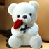 Teddy Bear Plush Stuffed Animal with Rose, Cute Gift for Loved Ones, Girlfriend, Kids Birthday, Valentine
