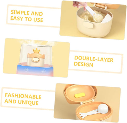 UPKOCH Portable Baby Formula Dispenser Container Scoop Travel-Friendly Milk Powder Storage Box Airtight Seal for-the-Go