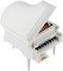 White Piano Toy with Bench and Case - Miniature Musical Model, Decoration Furniture Accessories for Birthday Gift