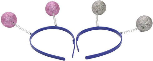Funny Party Hats Head Boppers - 12 Piece Assorted Design Party Accessories, Blue Gold