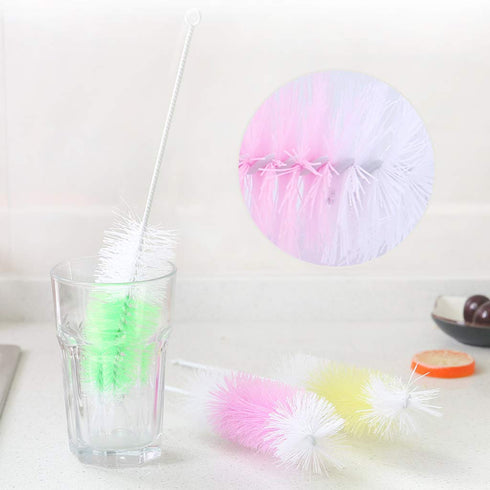 TTTLLNN 2pcs Baby Bottle Brushes Multifunctional Brush Long Wash Drinking Feeding Bottle Nylon Brush