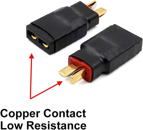4 PCS Male and Female Deans T Plug to Connector Adapter Compatible with TRX Wireless Converter for RC Battery Charger Slash