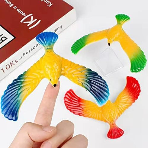 8 Pcs Balancing Bird Gravity Bird Set - Nostalgic Pyramid Balance Eagle for Halloween Christmas (Random Color)