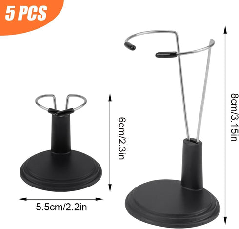 HMIEPRS 5pcs Doll Stand Display Holder, Stand Action Figure Display Rack, Doll Bracket Support Portable for Decoration