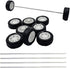 URIMPAVIDO 10PCS Small Toy Car Wheels 20mm Rubber Tire with 5PCS Shaft Round