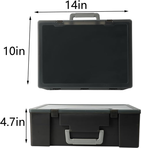 Portable Miniature Figure Storage & Carrying Case - 4 Foam Layers fits 108 Infantry Minis & Large Figures