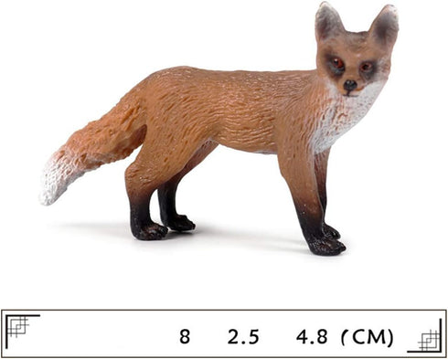 Toddmomy Fox Toy Figurine 3Pcs Animal Toys, Plastic Fox Toys Wild Animal Figure Playset for Party Favors
