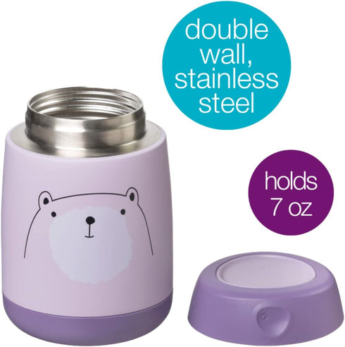 6hrs, 4hrs 7 oz) b.box Insulated Food Jar Mini | Small Snack Container for Babies and Kids | Double Wall Stainless
