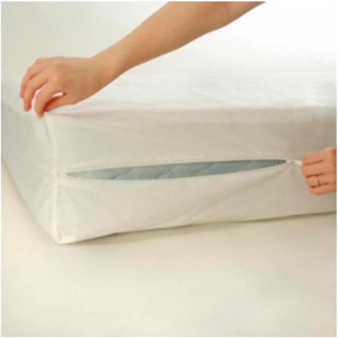 28" 52" Deluxe Vinyl Zippered Crib Mattress Cover Full Encasement x Standard Size Waterproof White
