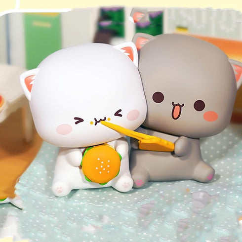 Mitao Cat Series 4 Blind Box Kawaii Figures Action Random Collection, Cute Model Birthday Gift (1 Pack)