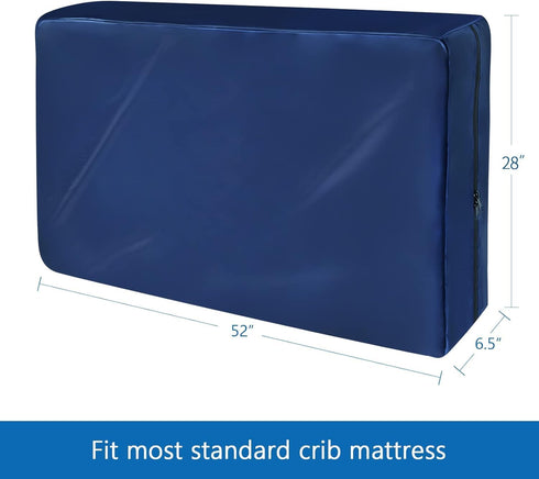 2 Pack Crib Mattress Bag Waterproof, Heavy Duty Crib Mattress Moving Bag with Strong Zipper, Reusable Mattress Cover