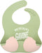 Teasin' Teethers Funny Italian Silicone Baby Bib with Pocket Food Catcher for Toddlers and