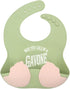 Teasin' Teethers Funny Italian Silicone Baby Bib with Pocket Food Catcher for Toddlers and