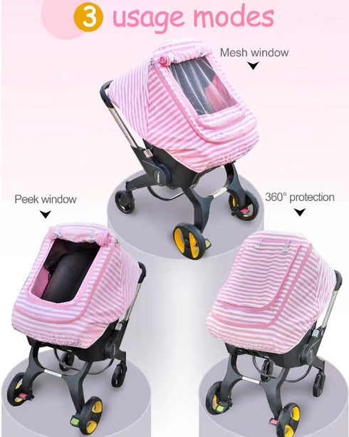 BigHippo Car Seat Covers for Babies,Baby Car Seat Cover for Boys Girls, Windproof Infant Carseat Cover,Kick-Proof Car