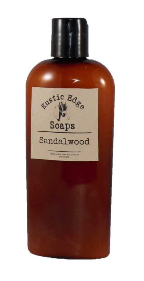 Rustic Edge Soaps Sandalwood Goat Milk Lotion- 8 Oz
