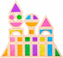 Wooden Rainbow Blocks, Acrylic Blocks, Colorful Preschool Learning Educational Toys for Toddlers (25 PCS)