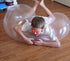 47'' Giant Bubble Ball for Kids Adults, Inflatable Soft Rubber Ball for Indoor Outdoor Party, Water Injection Fun