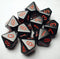 Chessex Dice Sets: Opaque Black with Red - Ten Sided Die d10 Set (10) (26218)